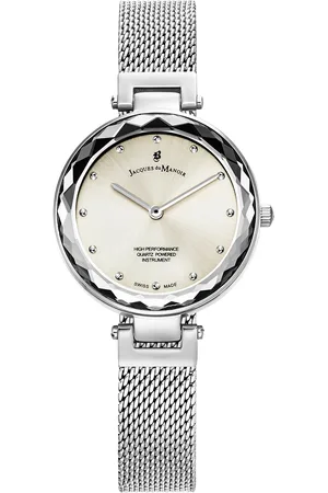 Brandfield Jacques du Manoir - dames horloge - zilverkleurig met band