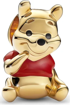 Brandfield Pandora Disney Winnie The Pooh Bear bedel - goudkleurig & Rood