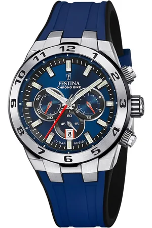 Brandfield Festina Chrono Bike - heren horloge - zilverkleurig met band