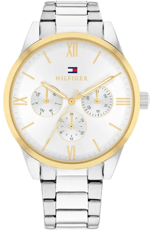 Brandfield Tommy Hilfiger zilverkleurige dames horloge met zilverkleurige wijzerplaat