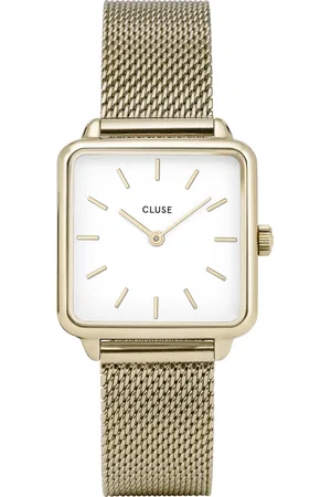 Brandfield Cluse La Tétragone - dames horloge - goudkleurig met band