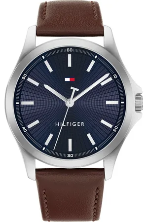 Brandfield Tommy Hilfiger bruine heren horloge met blauwe wijzerplaat