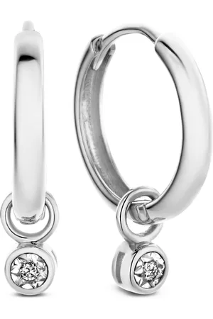 Brandfield Isabel Bernard De La Paix Inaya 14 karaat Witgouden oorringen | Diamant 0.02 ct | IBD360021