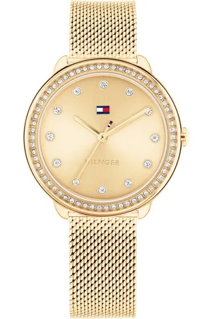 Brandfield Tommy Hilfiger goudenkleurige dames horloge met goudenkleurige wijzerplaat