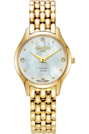 Brandfield Roamer - dames horloge - goudkleurig met band