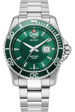 Brandfield JDM Military - heren horloge - zilverkleurig met band