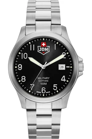 Brandfield JDM Military - heren horloge - zilverkleurig met band