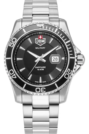 Brandfield JDM Military - heren horloge - zilverkleurig met band