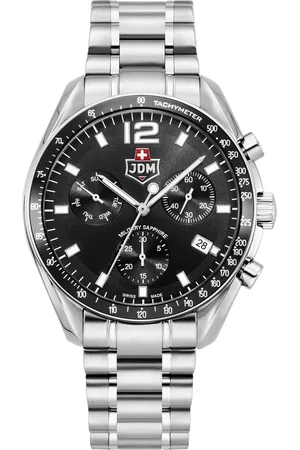 Brandfield JDM Military - heren horloge - zilverkleurig met band
