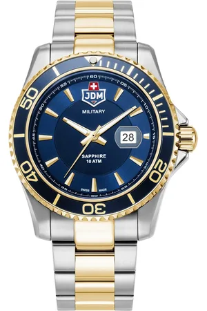 Brandfield JDM Military - heren horloge - goudkleurig met band