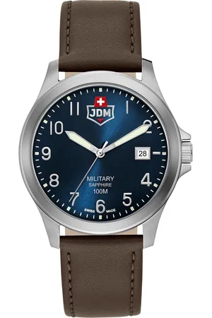 Brandfield JDM Military - heren horloge - zilverkleurig met band
