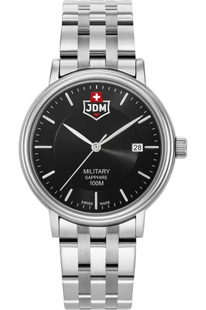 Brandfield JDM Military - heren horloge - zilverkleurig met band