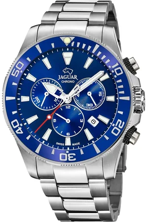 Brandfield Jaguar - heren horloge - zilverkleurig met band
