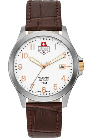 Brandfield JDM Military - heren horloge - zilverkleurig met band