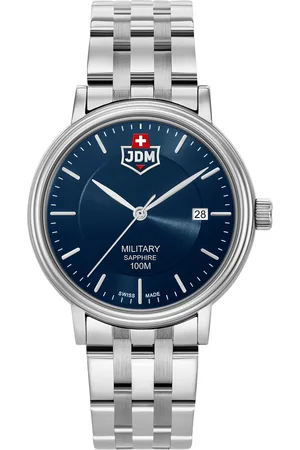Brandfield JDM Military - heren horloge - zilverkleurig met band