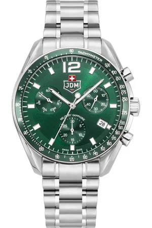 Brandfield JDM Military - heren horloge - zilverkleurig met band