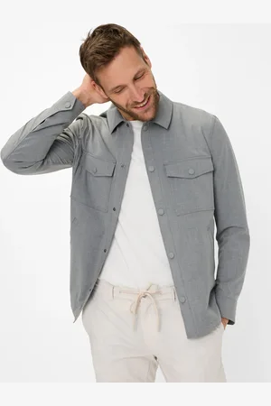 Brax Heren Shirt Style RENZO grey