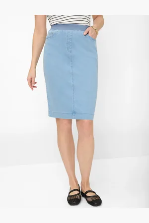 Brax Dames Rok Style PAMINA SKIRT BLEACHED LIGHT BLUE
