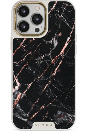 BURGA Rose Gold Marble - iPhone 13 Pro Max Hoesje, Elite Light / Gold