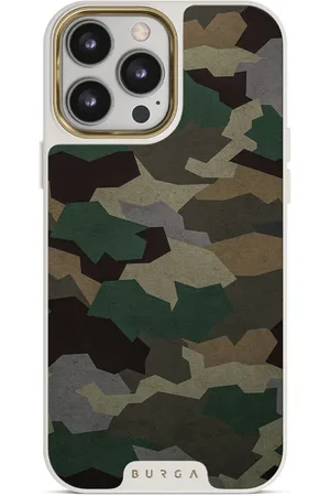 BURGA Tropical Green Camo - iPhone 13 Pro Hoesje, Elite Light / Gold