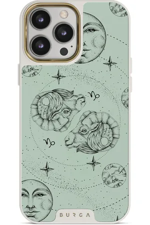 BURGA Capricorn - iPhone 14 Pro Max Hoesje, Elite Light (MagSafe) / Gold / Turkoois