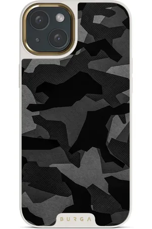 BURGA Night Black Camo - iPhone 14 Hoesje, Elite Light (MagSafe) / Gold