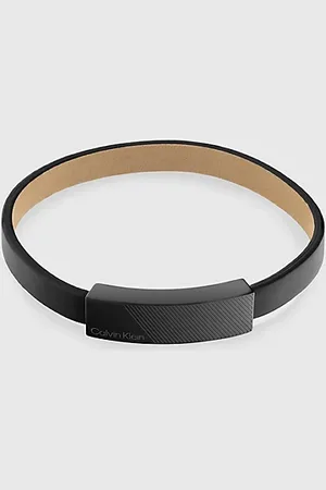 Calvin Klein Leren armband met gesp met logo