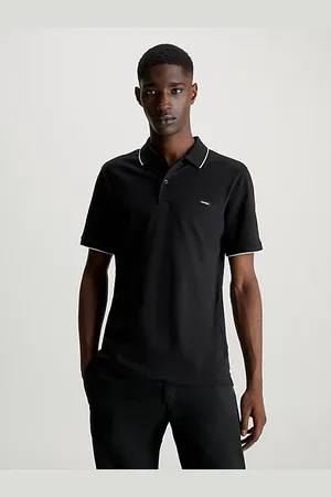 Calvin Klein Slim piqué poloshirt met accenten