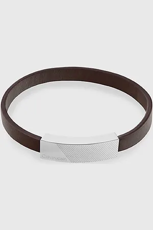 Calvin Klein Leren armband met gesp met logo