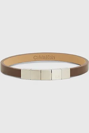 Calvin Klein Minimalistische verstelbare leren armband