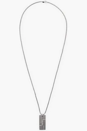 Calvin Klein Ketting met geometrische raster hanger