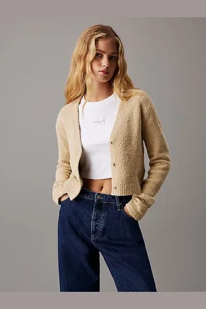 Calvin Klein Gebreid cropped vest met textuur