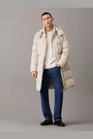 Calvin Klein Pufferjas met capuchon van gekreukt nylon
