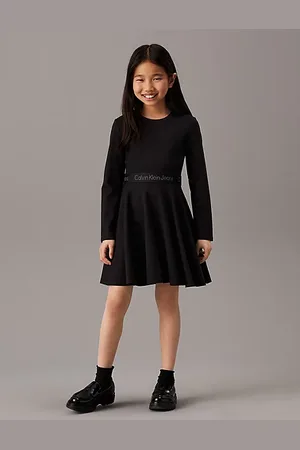 Calvin Klein Uitlopende punto jurk met logo