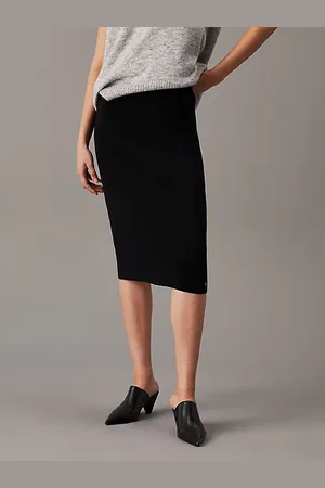 Calvin Klein Katoengebreide kokerrok
