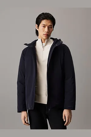 Calvin Klein Technisch twill jack met capuchon