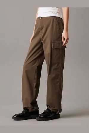 Calvin Klein Katoenen satijnen cargobroek