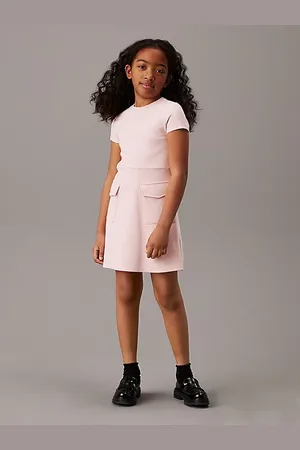 Calvin Klein Uitlopende Punto jurk met zakje