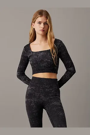 Calvin Klein Cropped sportief T-shirt met lange mouwen