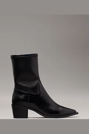 Calvin Klein Leren stretch cowboylaarzen