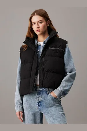 Calvin Klein Chenille pufferbodywarmer met logo