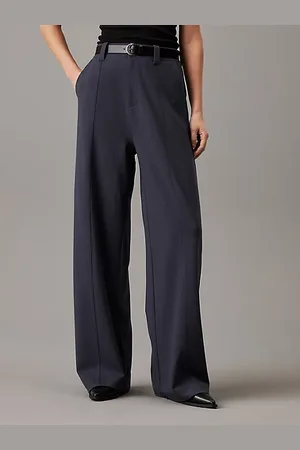Calvin Klein Broek met wijde pijpen van milano jersey