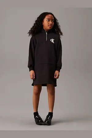 Calvin Klein Fleece jurk met rits in de hals