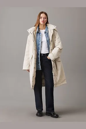 Calvin Klein Gewatteerde parkajas van katoen-nylon