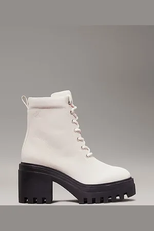 Calvin Klein Chunky leren boots met hak