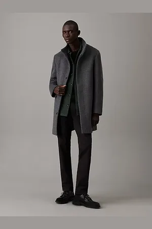 Calvin Klein Slim wollen jas met tunnelhals