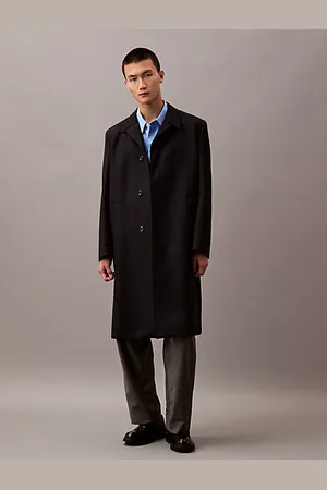 Calvin Klein Car coat van twill wol