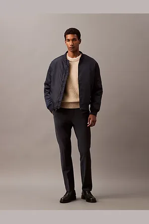 Calvin Klein Slim broek van wolmix