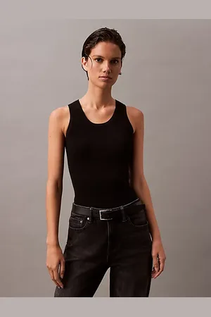Calvin Klein Tanktoptrui van geribbeld katoen