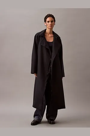 Calvin Klein Trenchcoat van twill wol